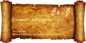Csemer Julianna névjegykártya